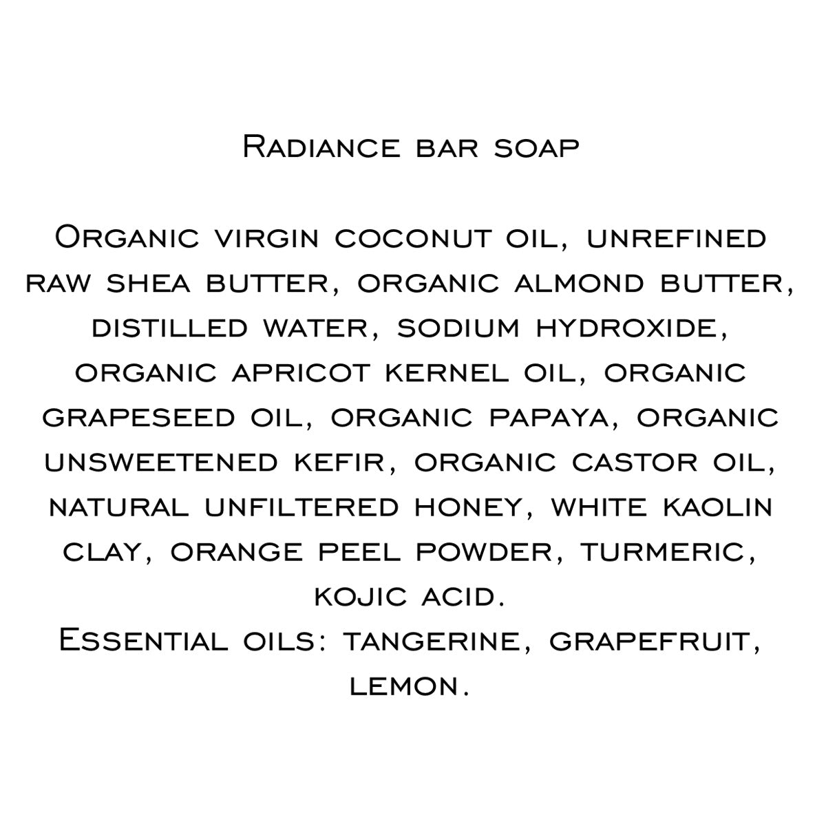Radiance bar soap