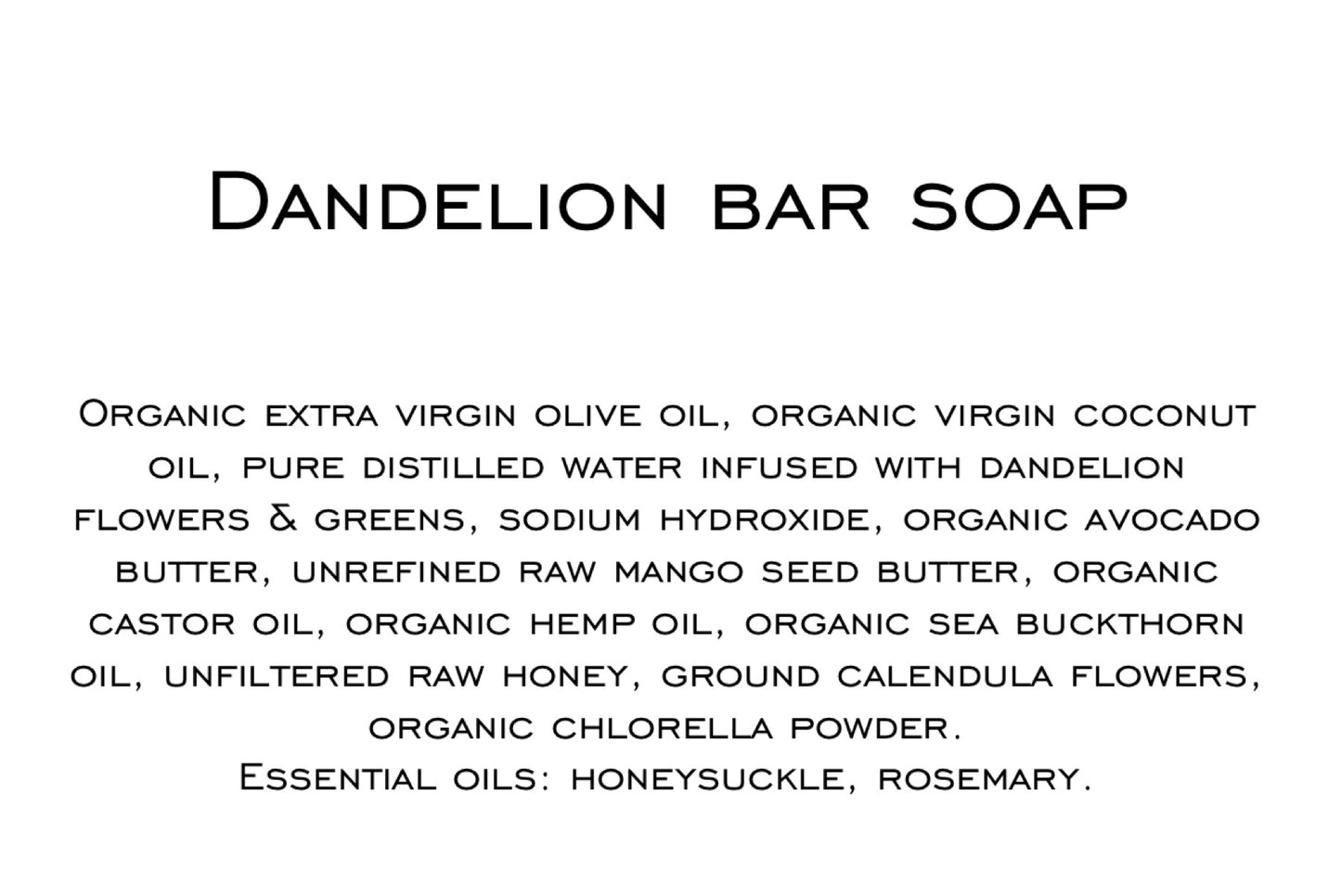 Dandelion bar soap