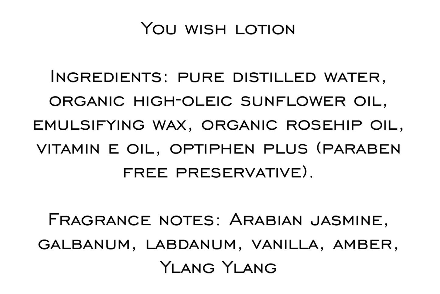 You Wish Lotion