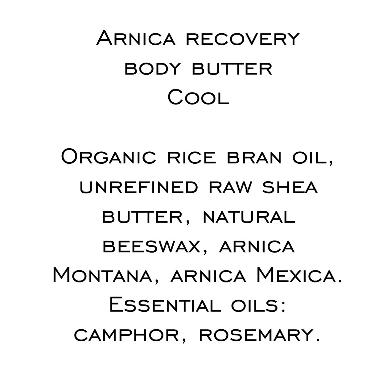 Arnica Recovery Body Butter