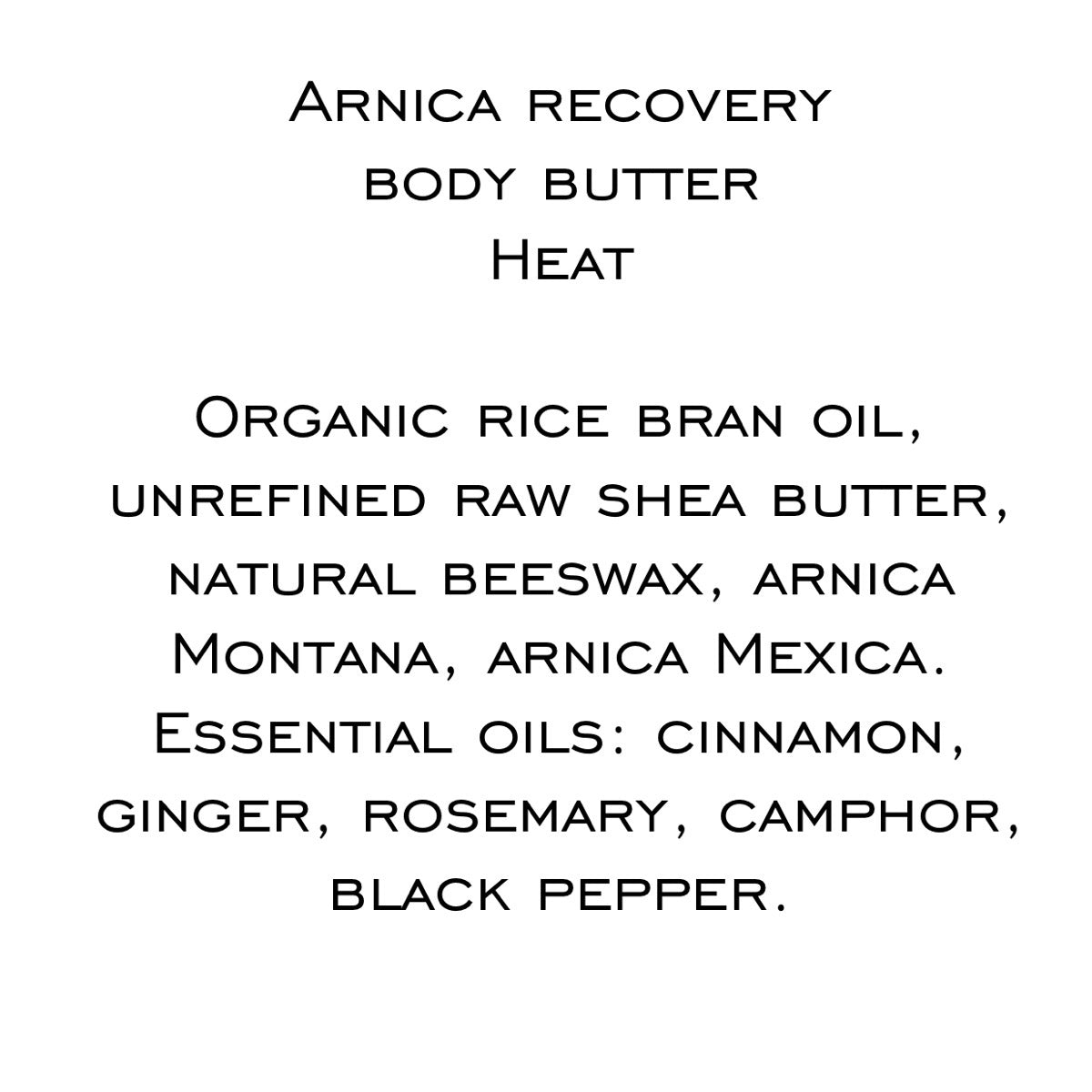 Arnica Recovery Body Butter