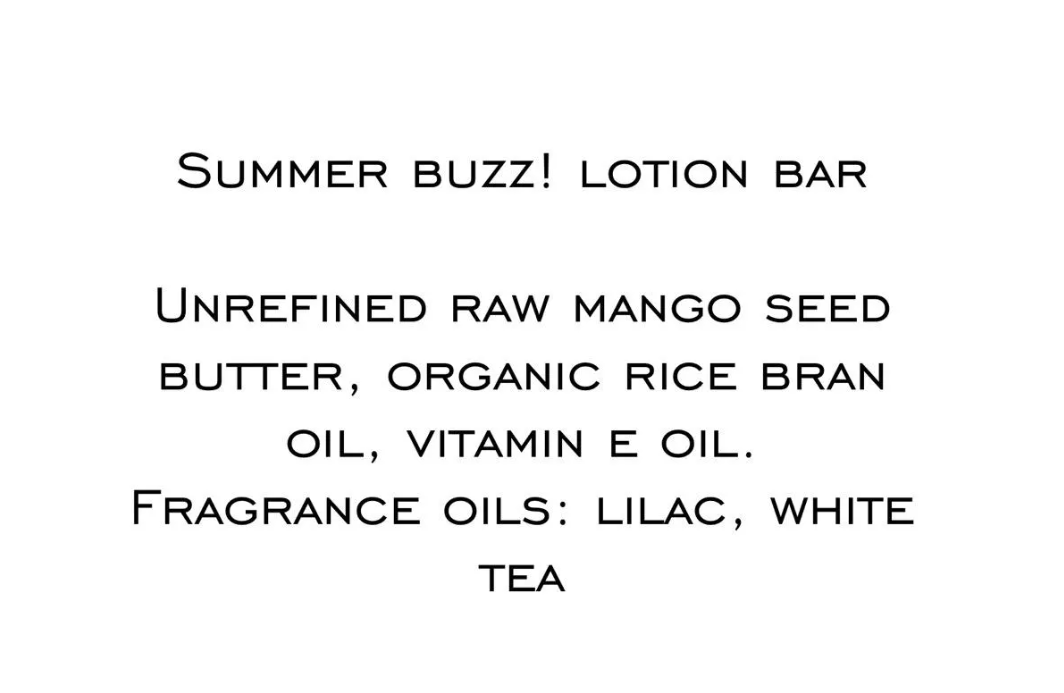 Summer Buzz! Lotion Bar