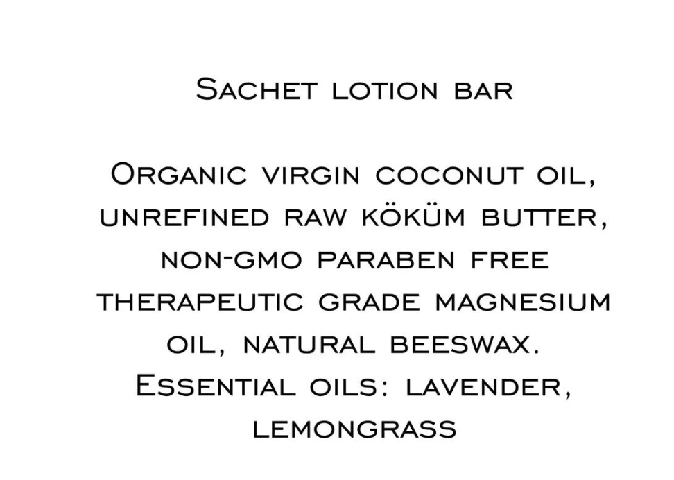Sachet lotion bars