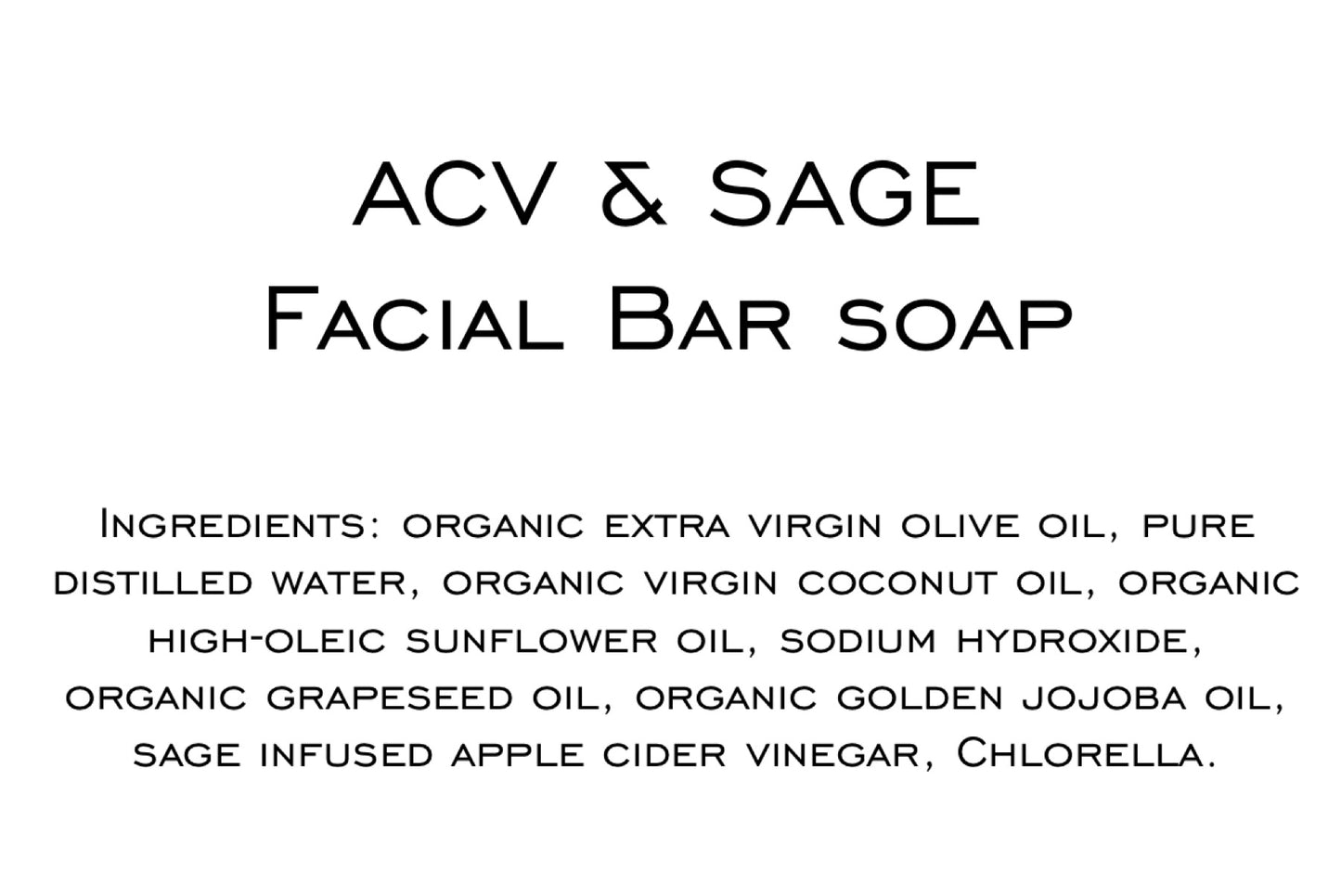 ACV & Sage facial bar soap