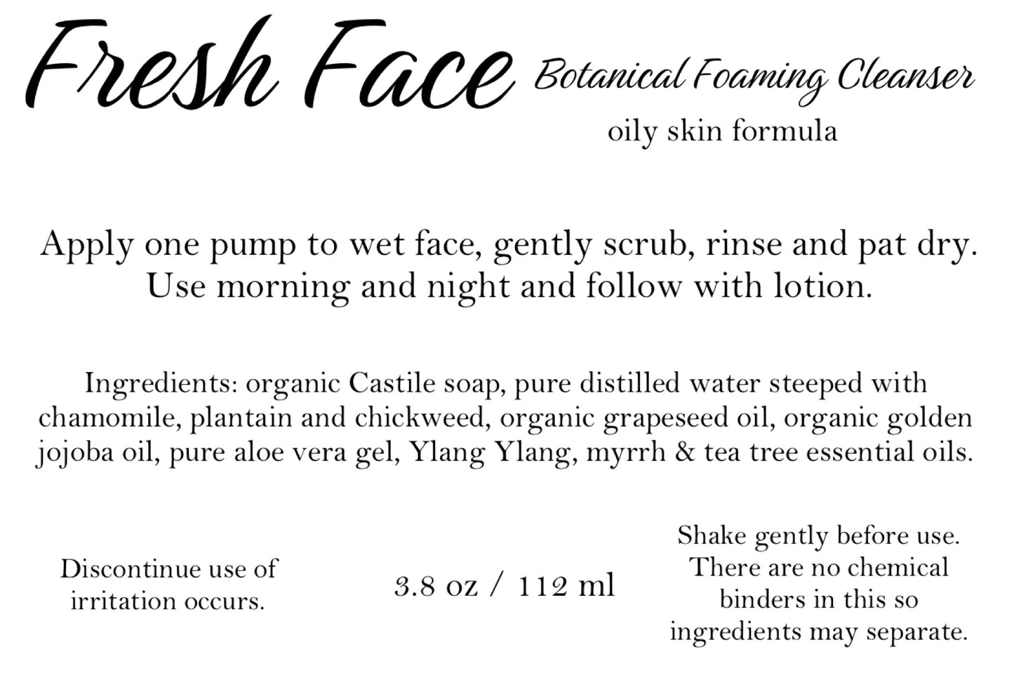 Fresh Face Botanical Face Wash