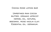 Cocoa Rose Lotion Bar