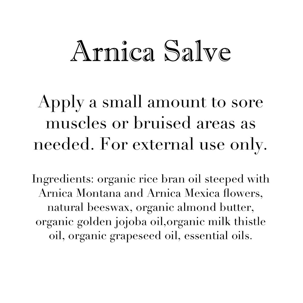 Arnica Salve