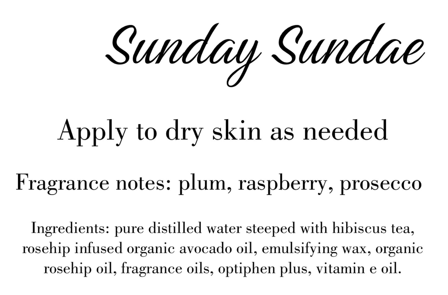 Sunday Sundae lotion