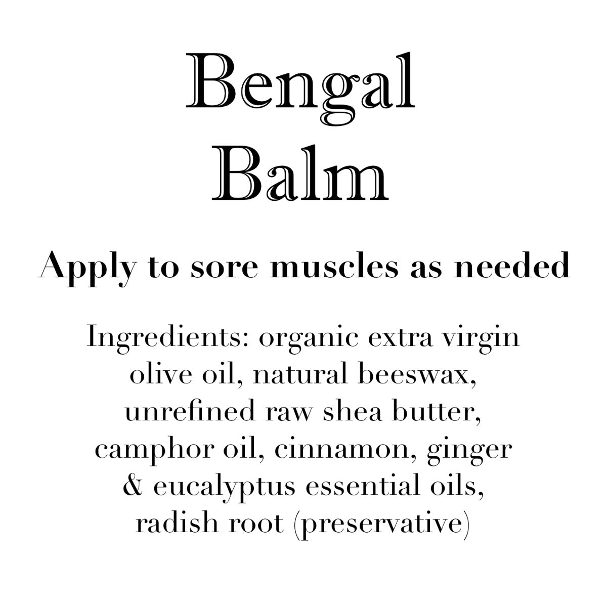 Bengal Balm