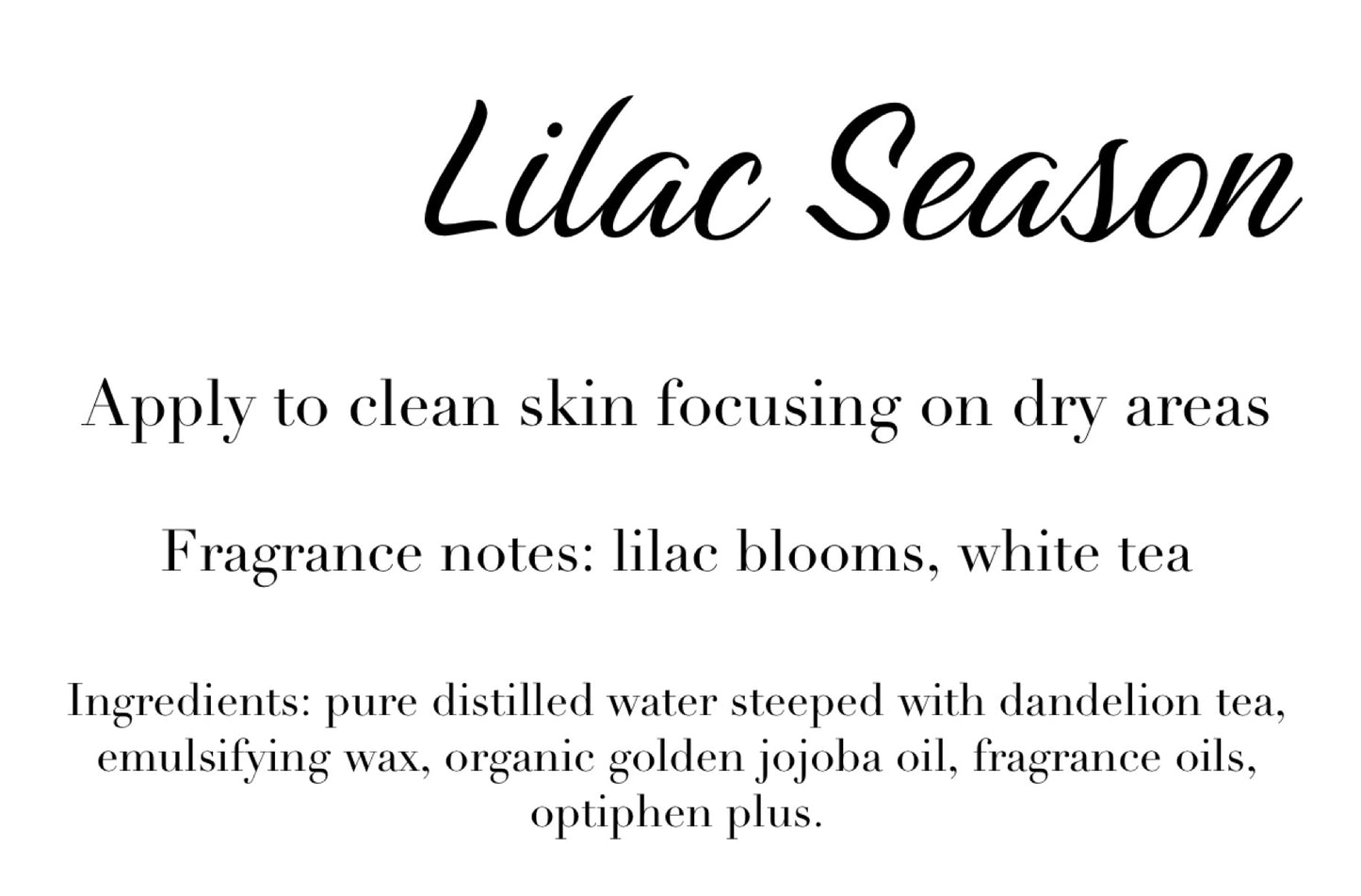 Lilac Season lotion
