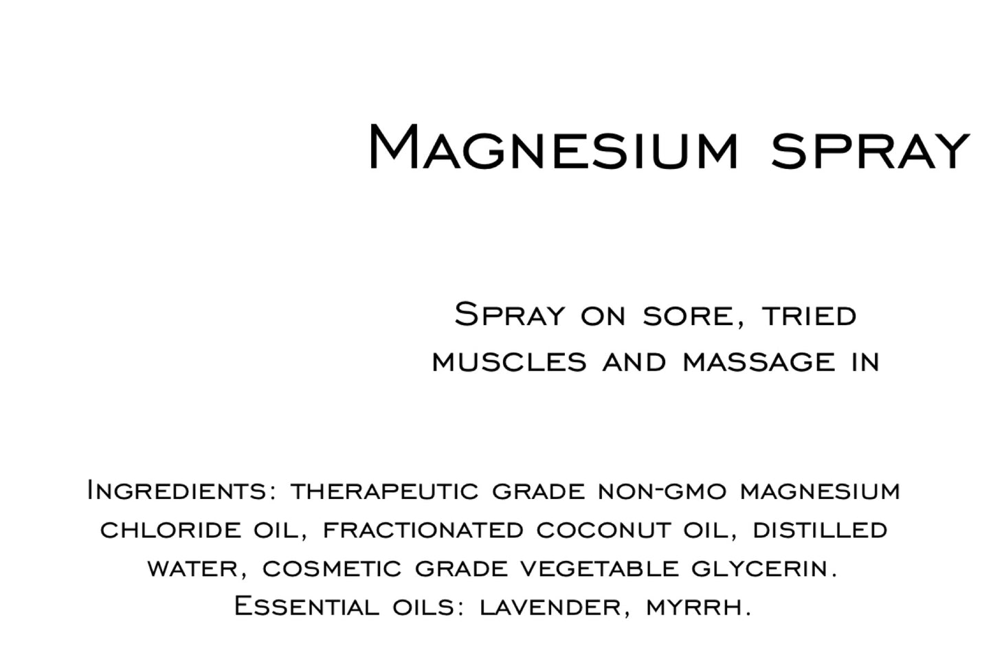 Magnesium Spray