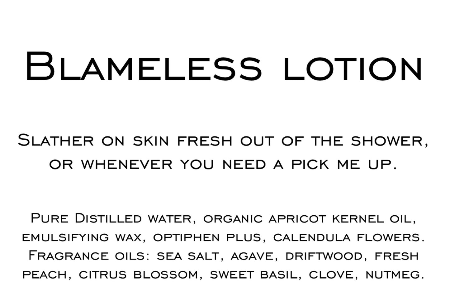 Blameless Lotion
