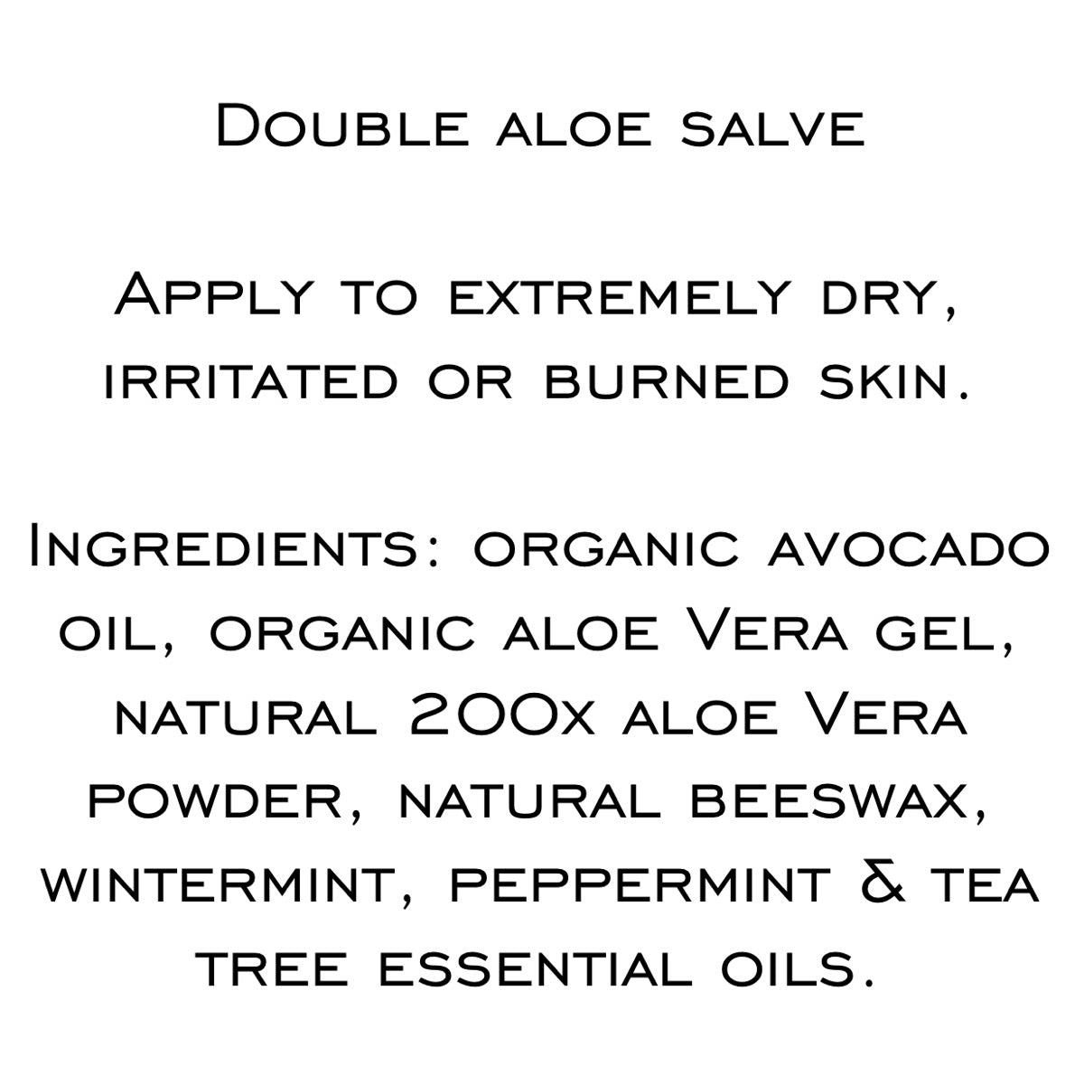 Double Aloe Salve