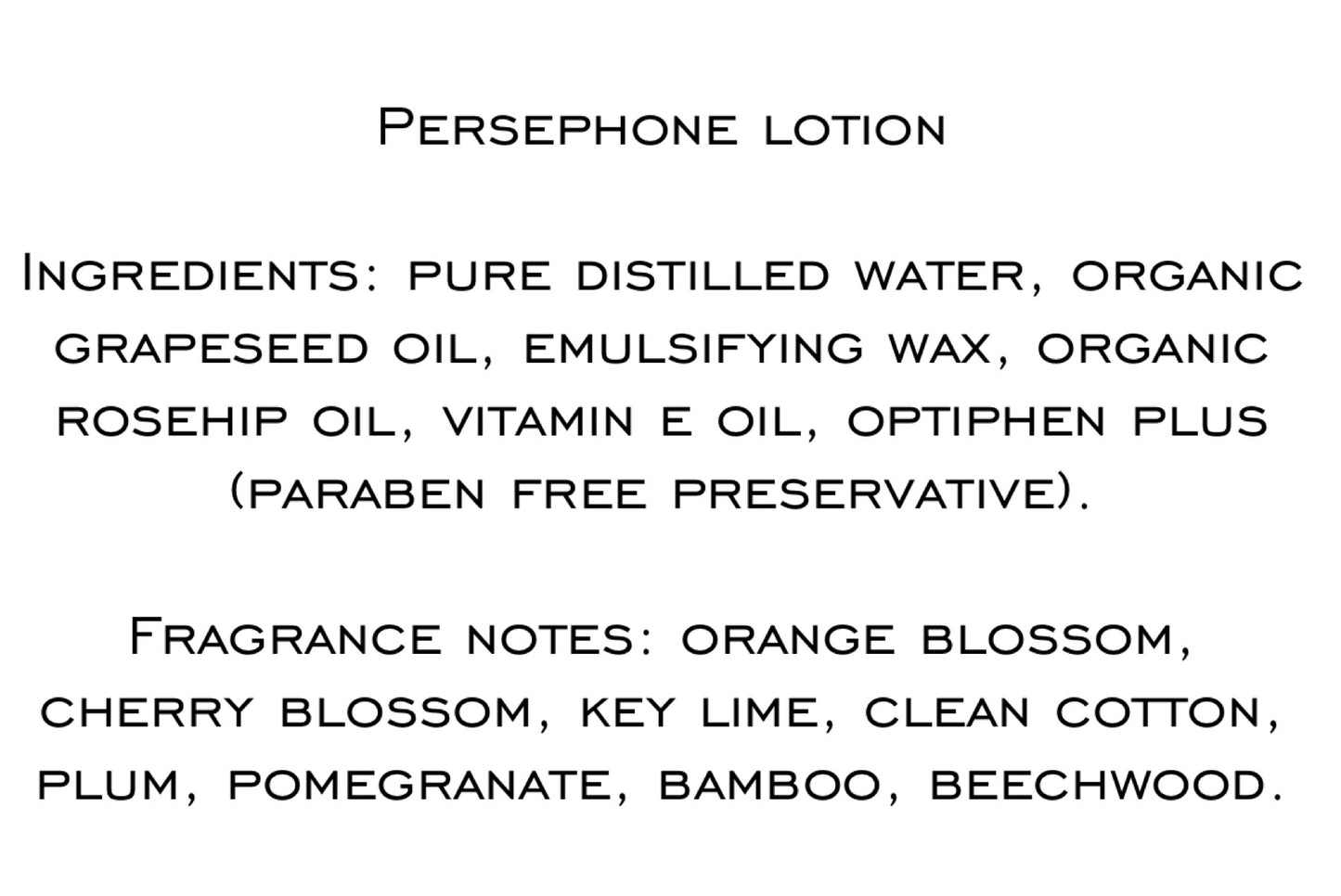 Persephone Lotion