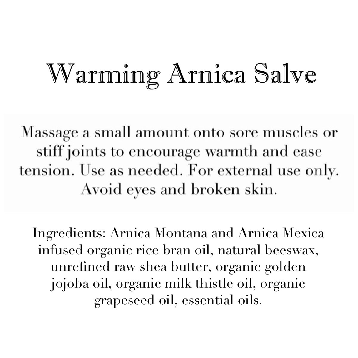 Arnica Salve