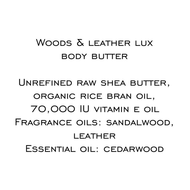 Woods & Leather Lux Body Butter