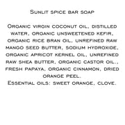 Sunlit Spice bar soap